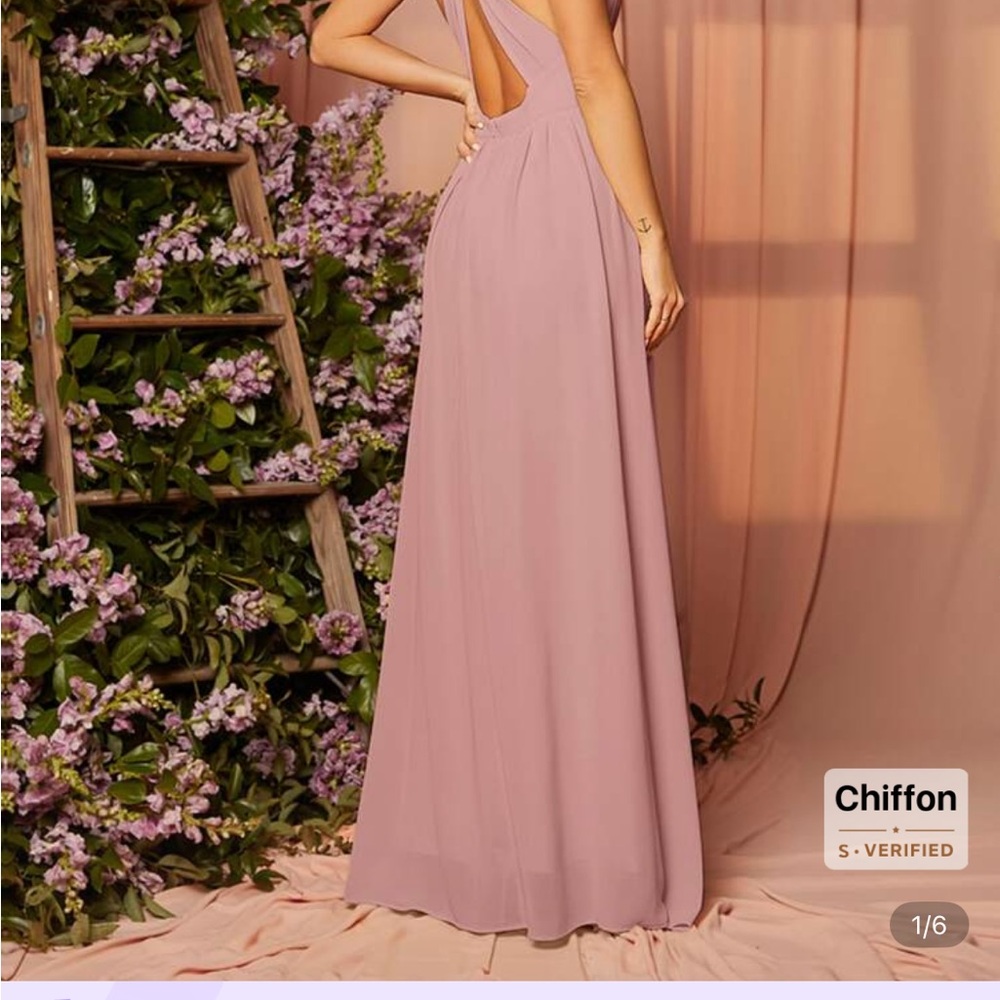 Elegant Pink Evening Gown